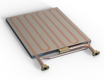 埋め込み銅管液体コールドプレート