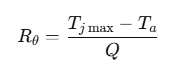 熱抵抗（Rθ）の計算式