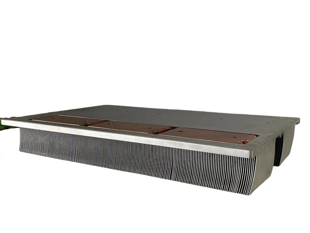 ハイパワー 2000 ワットカスタムヒートシンク銅スカイブフィン産業用 IGBT モジュール 550 ミリメートルヒートパイプヒートシンク