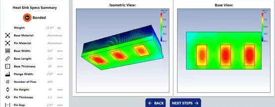 スカイブドフィンヒートシンクの設計